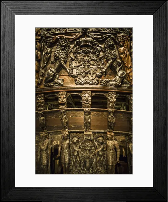 Framed Print : Sweden, Stockholm, Djurgarden, Vasamuseet, museum containing a 17th century ship