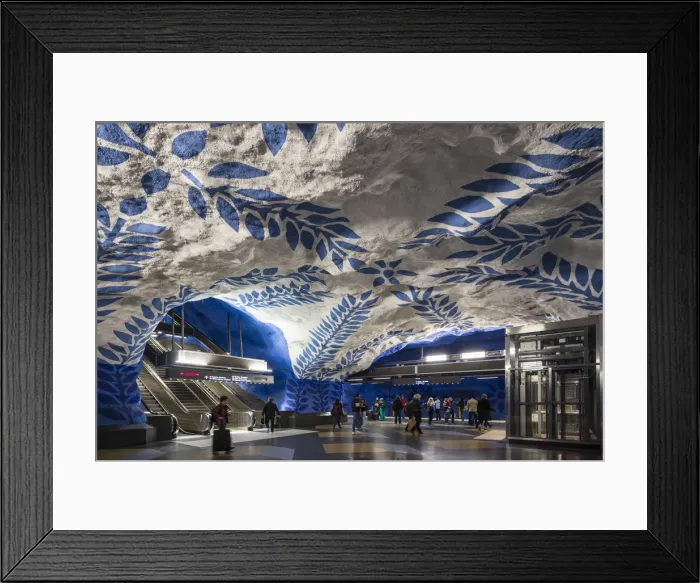 Framed Print : Sweden, Stockholm, Stockhom Underground Metro, T-Centralen Station