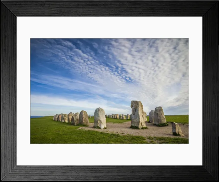 Framed Print : Sweden, Southern Sweden, Kaseberga, Ales Stenar, Ales Stones Framed Print : Sweden, Southern Sweden, Kaseberga, Ales Stenar, Ales Stones