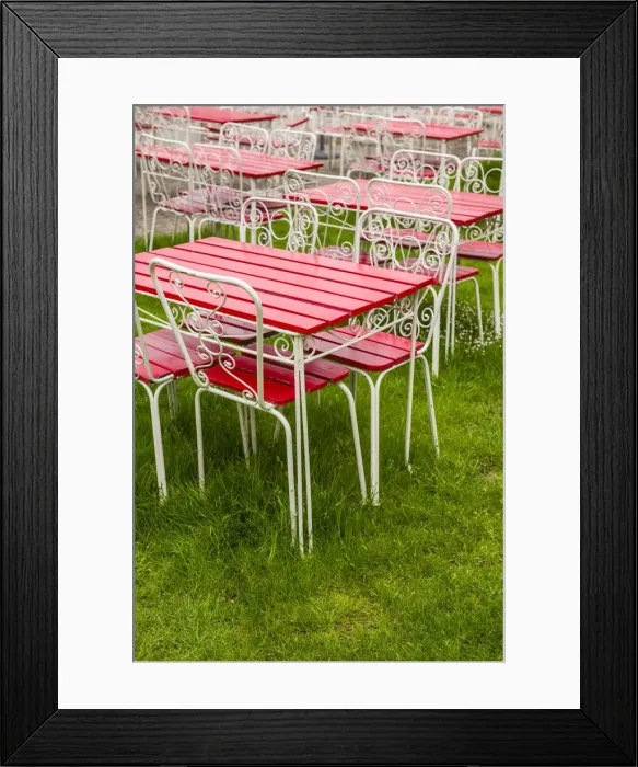 Framed Print : Sweden, Southern Sweden, Ystad, cafe tables Framed Print : Sweden, Southern Sweden, Ystad, cafe tables