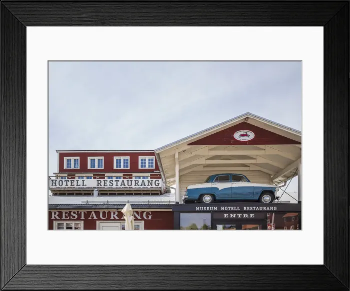 Framed Print : Sweden, Southeast Sweden, Lake Vettern Area, Motala, Motala Motor Museum, exterior