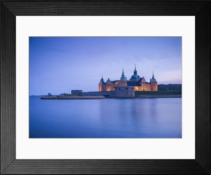 Framed Print : Sweden, Southeast Sweden, Kalmar, Kalmar Slott castle, dusk Framed Print : Sweden, Southeast Sweden, Kalmar, Kalmar Slott castle, dusk
