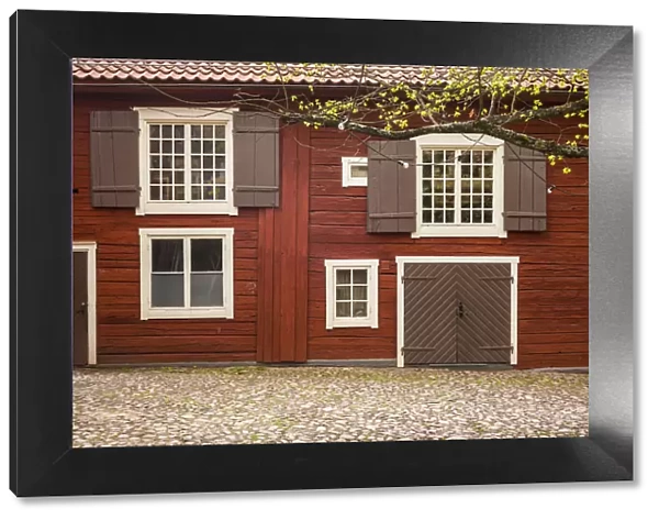 Sweden, Southeast Sweden, Eksjo, village wooden building detail