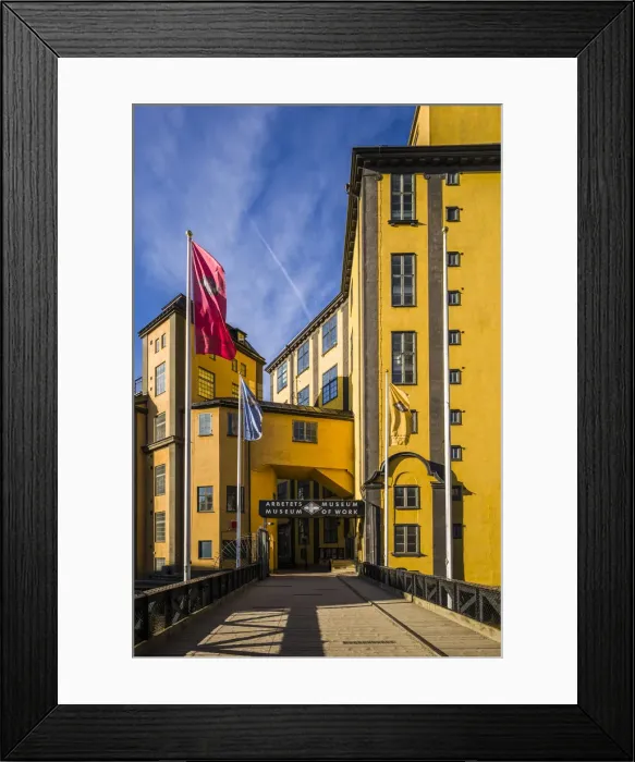 Framed Print : Sweden, Southeast Sweden, Norrkoping, early Swedish industrial town, Arbetets Museum