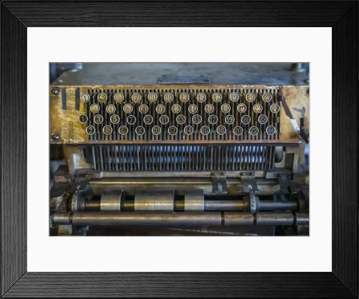 Framed Print : Sweden, Southeast Sweden, Norrkoping, former mill town, jacquard machine keyboard Framed Print : Sweden, Southeast Sweden, Norrkoping, former mill town, jacquard machine keyboard