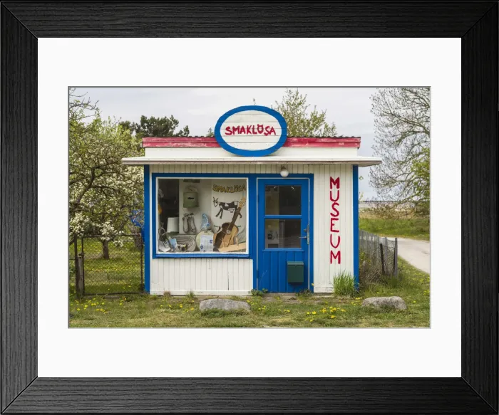 Framed Print : Sweden, Gotland Island, Vastergarn, Smaklosa Rock Music Museum, exterior Framed Print : Sweden, Gotland Island, Vastergarn, Smaklosa Rock Music Museum, exterior