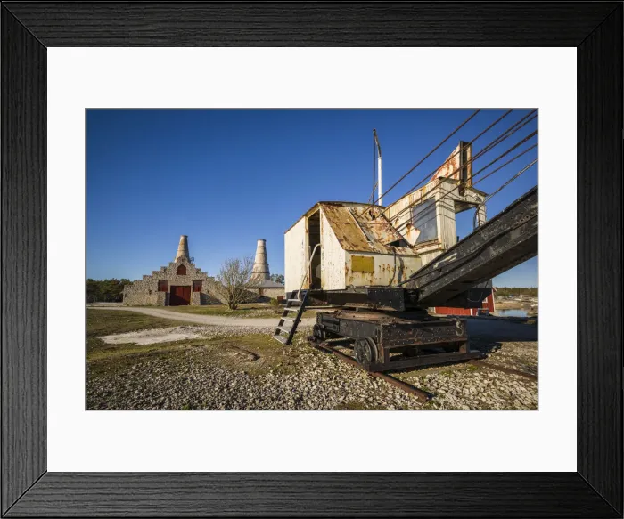 Framed Print : Sweden, Gotland Island, Blase, fomer lime factory, steam shovel Framed Print : Sweden, Gotland Island, Blase, fomer lime factory, steam shovel