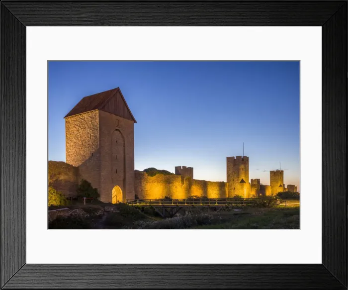 Framed Print : Sweden, Gotland Island, Visby, 12th century city wall, most complete midieval city wall Framed Print : Sweden, Gotland Island, Visby, 12th century city wall, most complete midieval city wall