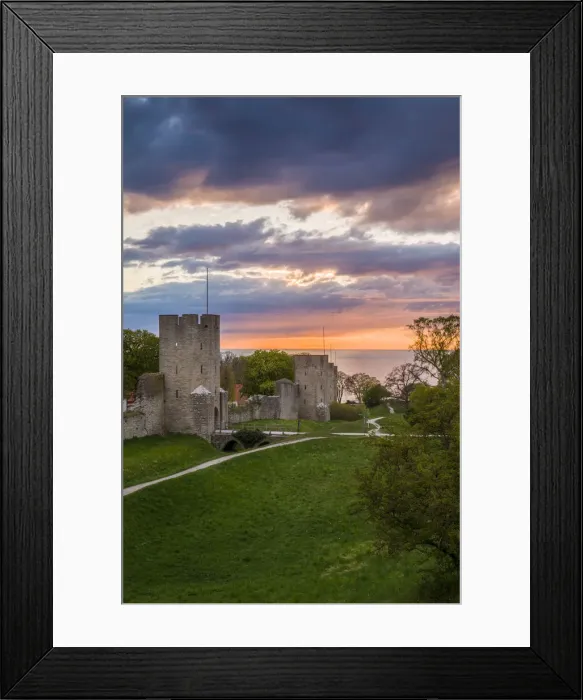 Framed Print : Sweden, Gotland Island, Visby, 12th century city wall, most complete midieval city wall Framed Print : Sweden, Gotland Island, Visby, 12th century city wall, most complete midieval city wall