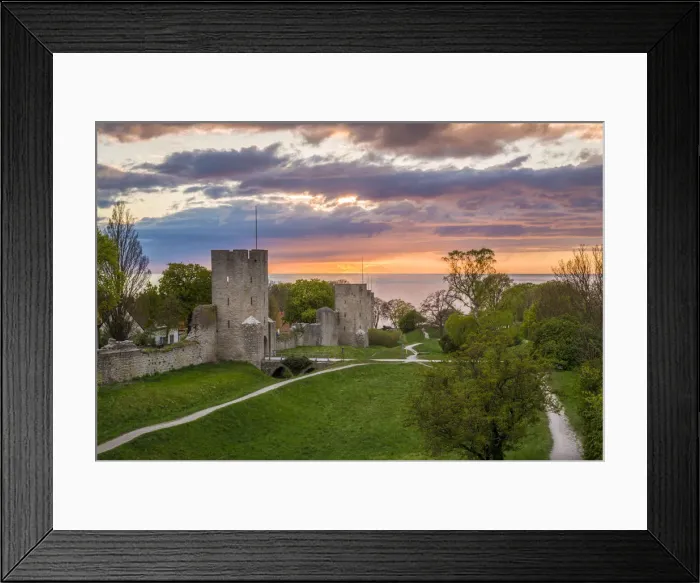 Framed Print : Sweden, Gotland Island, Visby, 12th century city wall, most complete midieval city wall Framed Print : Sweden, Gotland Island, Visby, 12th century city wall, most complete midieval city wall