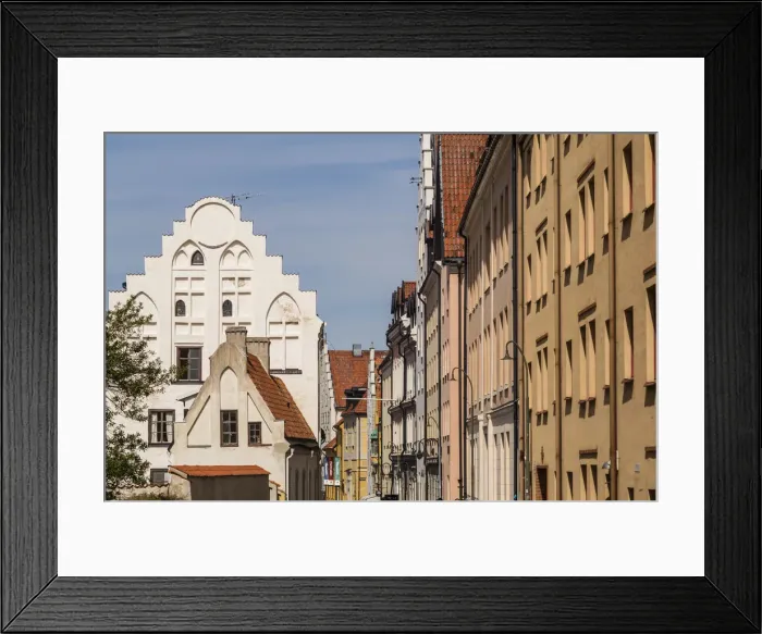 Framed Print : Sweden, Gotland Island, Visby, midieval -era building Framed Print : Sweden, Gotland Island, Visby, midieval -era building