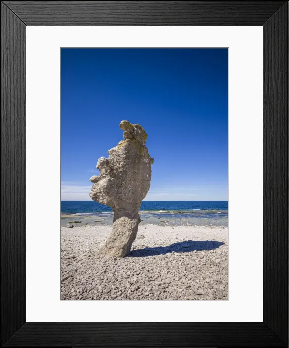 Framed Print : Sweden, Faro Island, Langhammars Area, Langhammar coastal limestone raukar rock Framed Print : Sweden, Faro Island, Langhammars Area, Langhammar coastal limestone raukar rock