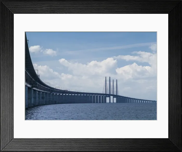 Framed Print : Sweden, Scania, Malmo, Oresund Bridge, longest cable-tied bridge in Europe Framed Print : Sweden, Scania, Malmo, Oresund Bridge, longest cable-tied bridge in Europe