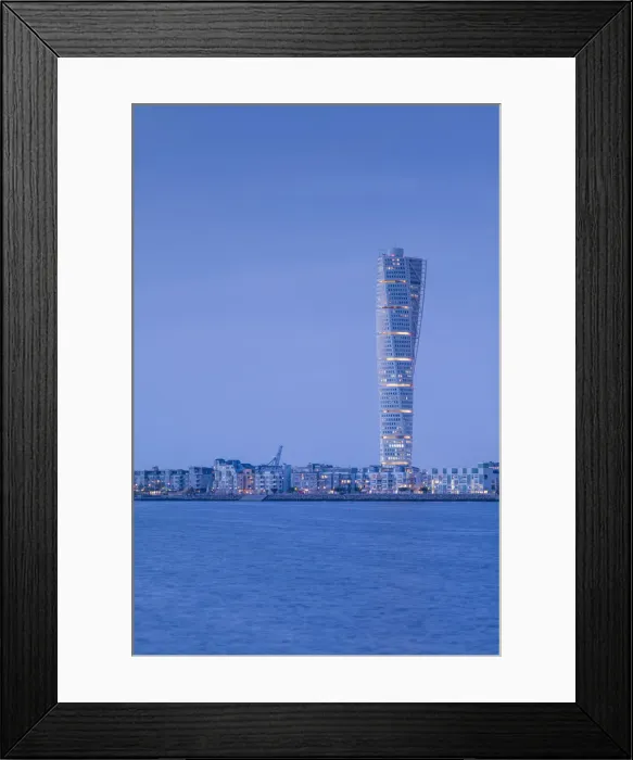 Framed Print : Sweden, Scania, Malmo, Turning Torso building, designed by architect Santisgo Calatrava Framed Print : Sweden, Scania, Malmo, Turning Torso building, designed by architect Santisgo Calatrava