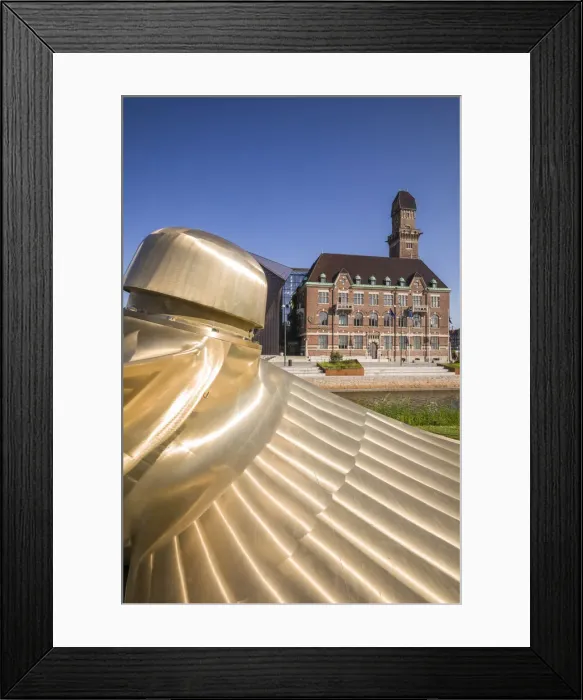 Framed Print : Sweden, Scania, Malmo, Bagers Plats square, World Maritime University building Framed Print : Sweden, Scania, Malmo, Bagers Plats square, World Maritime University building