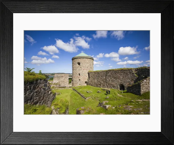 Framed Print : Sweden, Bohuslan, Kungalv, 14th century midieval fortress, Bohus Fastning
