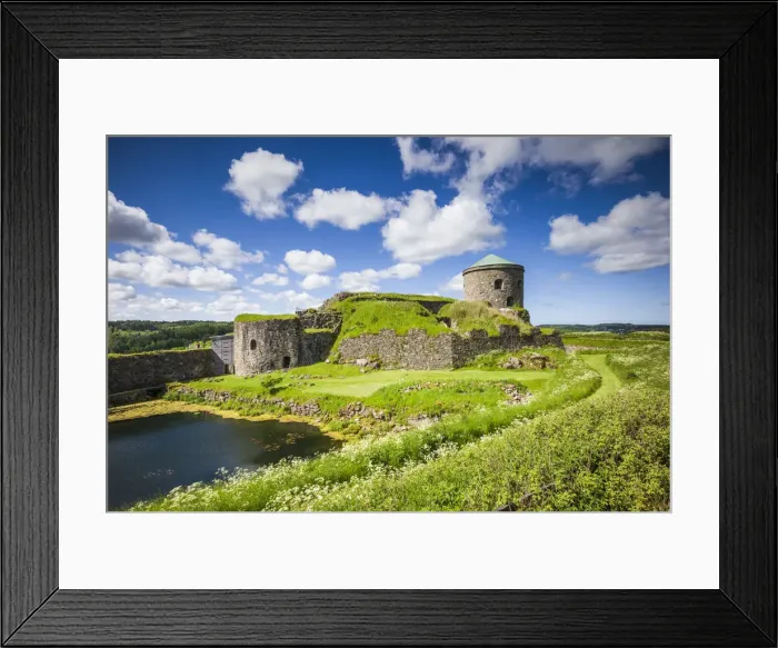 Framed Print : Sweden, Bohuslan, Kungalv, 14th century midieval fortress, Bohus Fastning Framed Print : Sweden, Bohuslan, Kungalv, 14th century midieval fortress, Bohus Fastning