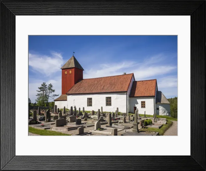 Framed Print : Sweden, Bohuslan, Bokenas, Bokenas kyrka church, midieval church, exterior Framed Print : Sweden, Bohuslan, Bokenas, Bokenas kyrka church, midieval church, exterior