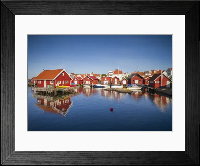 Framed Print : Sweden, Bohuslan, Kungshamn, red fishing shacks in the Fisketangen Framed Print : Sweden, Bohuslan, Kungshamn, red fishing shacks in the Fisketangen
