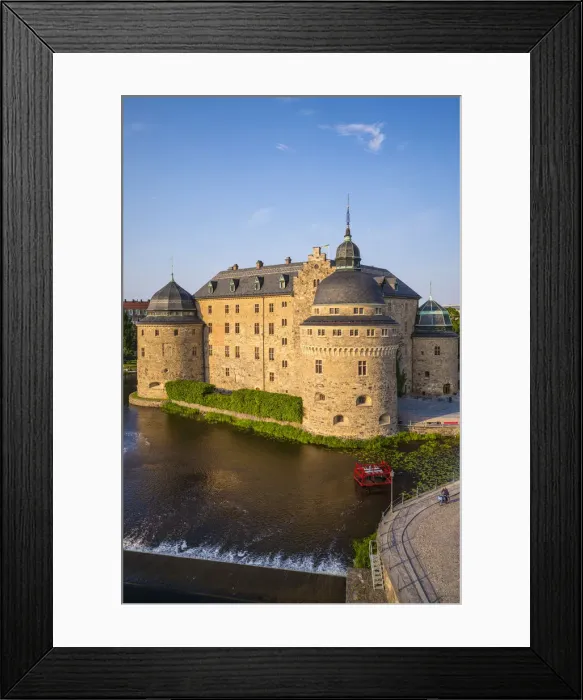 Framed Print : Sweden, Narke, Orebro, Orebro Slottet Castle, exterior, high angle view Framed Print : Sweden, Narke, Orebro, Orebro Slottet Castle, exterior, high angle view