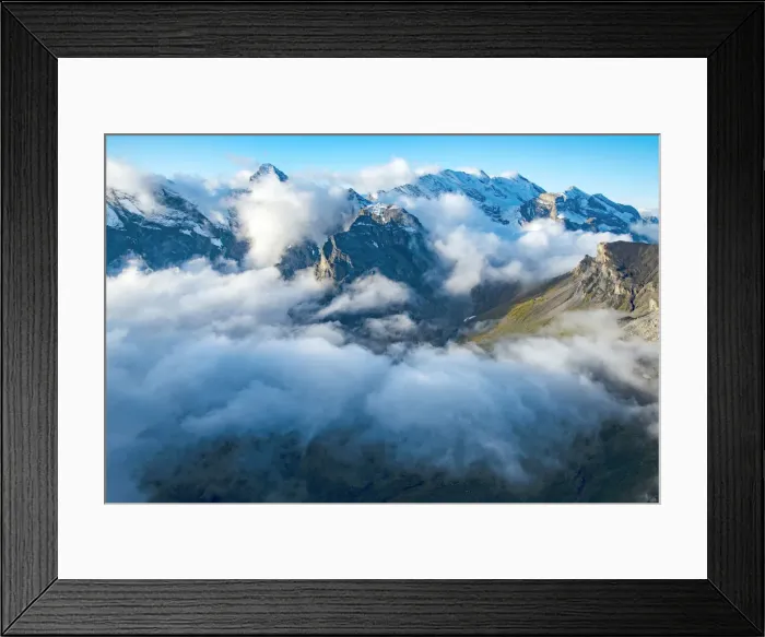 Framed Print : Switzerland, Swiss Alps, Bernese Alps, view from Schilthorn Framed Print : Switzerland, Swiss Alps, Bernese Alps, view from Schilthorn