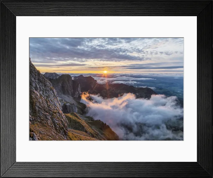 Framed Print : Switzerland, Lucerne, Mount Pilatus, sunset at Mount Pilatus Framed Print : Switzerland, Lucerne, Mount Pilatus, sunset at Mount Pilatus