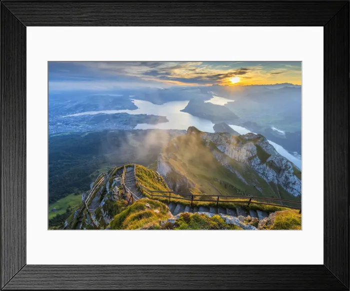 Framed Print : Switzerland, Lucerne, Mount Pilatus, sunrise Framed Print : Switzerland, Lucerne, Mount Pilatus, sunrise