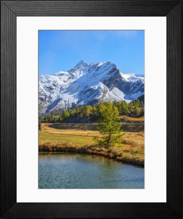 Framed Print : Wasenhorn with Simplon pass, Valais, Switzerland Framed Print : Wasenhorn with Simplon pass, Valais, Switzerland