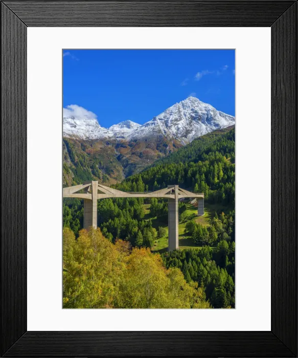 Framed Print : Ganter bridge of Simplon pass road, Valais, Switzerland Framed Print : Ganter bridge of Simplon pass road, Valais, Switzerland