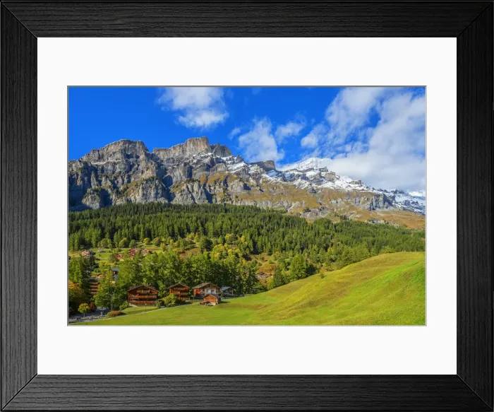 Framed Print : View on Leukerbad, Valais, Switzerland Framed Print : View on Leukerbad, Valais, Switzerland