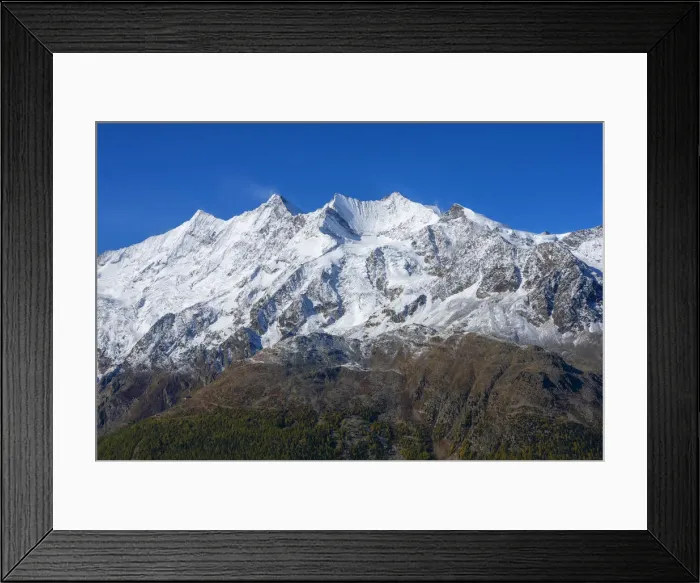Framed Print : View from Kreuzboden on the Mischabel mountain range, Ss-Grund, Valais, Switzerland Framed Print : View from Kreuzboden on the Mischabel mountain range, Ss-Grund, Valais, Switzerland