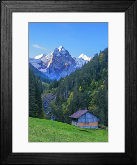 Framed Print : View from Rosenlaui on Rosenlaui glacier, Wellhorner and Wetterhorn, Berner Oberland, Switzerland Framed Print : View from Rosenlaui on Rosenlaui glacier, Wellhorner and Wetterhorn, Berner Oberland, Switzerland