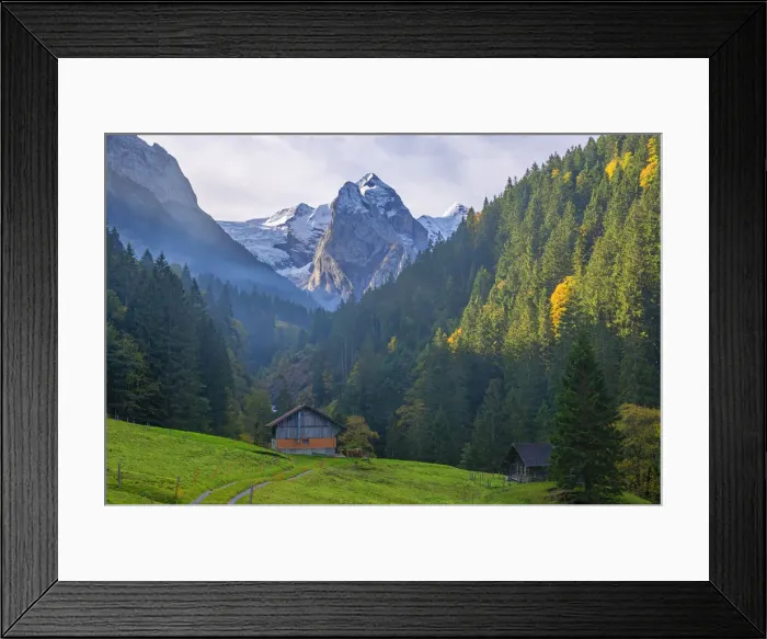 Framed Print : View from Rosenlaui on Rosenlaui glacier, Wellhorner and Wetterhorn, Berner Oberland, Switzerland Framed Print : View from Rosenlaui on Rosenlaui glacier, Wellhorner and Wetterhorn, Berner Oberland, Switzerland