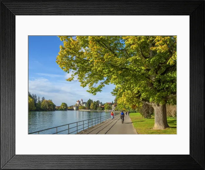 Framed Print : Thun with River Aare and castle, Berner Oberland, Switzerland Framed Print : Thun with River Aare and castle, Berner Oberland, Switzerland
