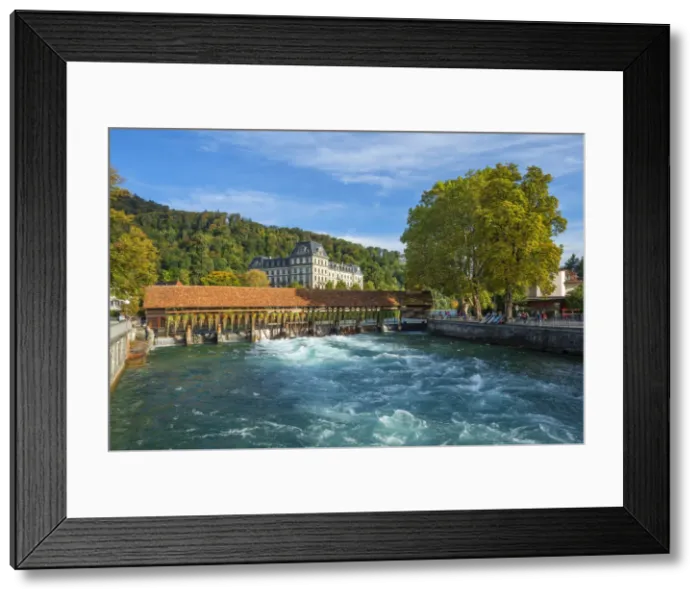 Framed Print : Thun with Scherzligschleuse and River Aare, Berner Oberland, Switzerland Framed Print : Thun with Scherzligschleuse and River Aare, Berner Oberland, Switzerland