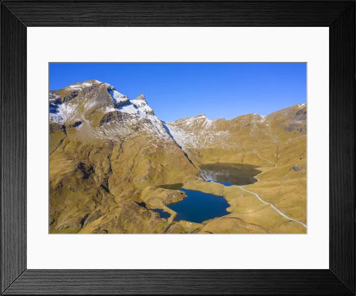 Framed Print : Aerial view on Bachalpsee, Grindelwald, Berner Oberland, Switzerland Framed Print : Aerial view on Bachalpsee, Grindelwald, Berner Oberland, Switzerland