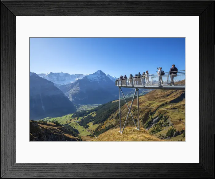 Framed Print : First Sky walk with Eiger, Grindelwald, Berner Oberland, Switzerland Framed Print : First Sky walk with Eiger, Grindelwald, Berner Oberland, Switzerland