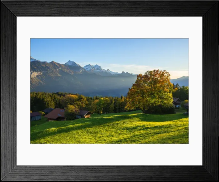 Framed Print : View from Beatenberg on the Bernese Alps, Berner Oberland, Switzerland Framed Print : View from Beatenberg on the Bernese Alps, Berner Oberland, Switzerland