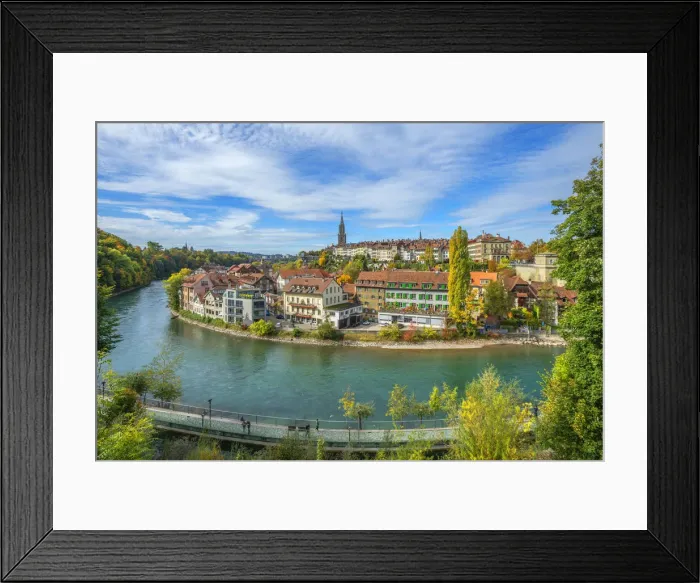 Framed Print : View on Berne with river Aare, Switzerland Framed Print : View on Berne with river Aare, Switzerland