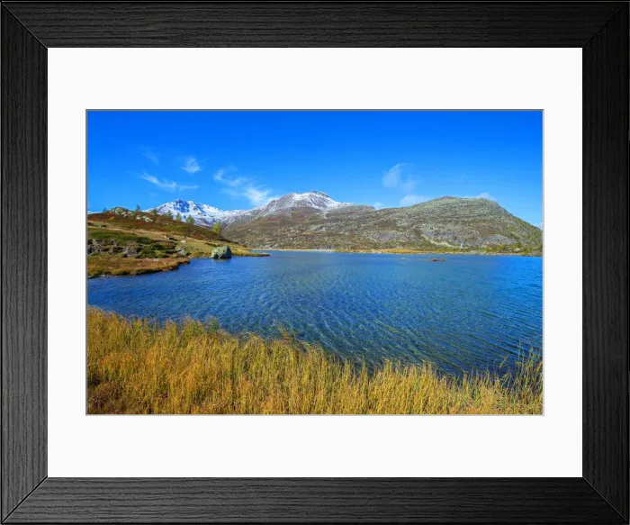 Framed Print : Lake Rotel near Simplon Pass, Valais, Switzerland