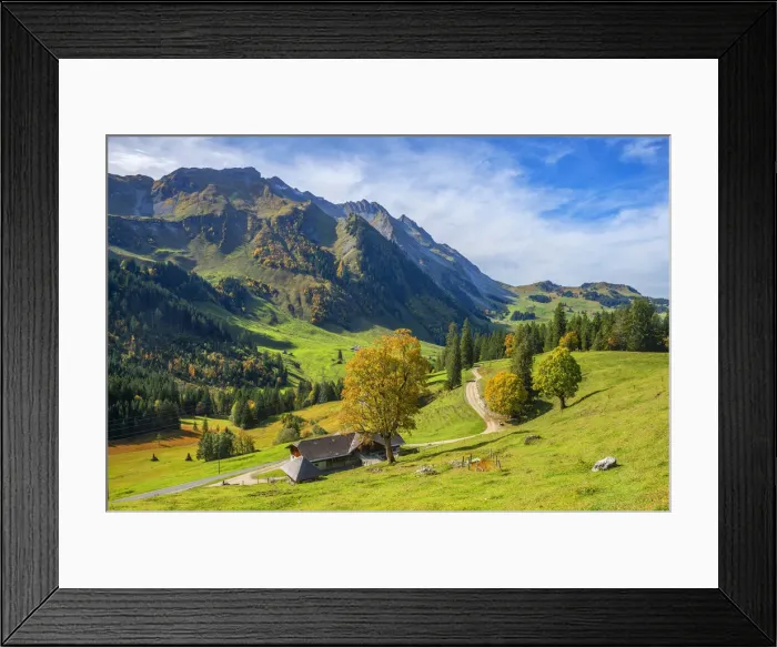 Framed Print : View from Glaubielen pass at Brienzer Rothorn, Obwalden, Switzerland Framed Print : View from Glaubielen pass at Brienzer Rothorn, Obwalden, Switzerland