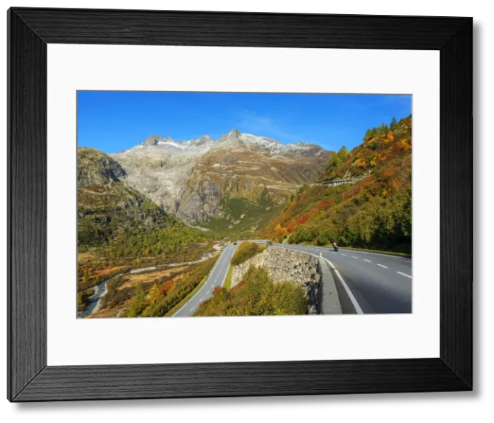 Framed Print : Furka pass road, Valais, Switzerland