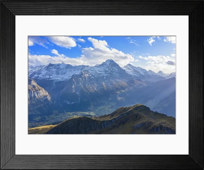 Framed Print : Aerial view on the Eiger, Grindelwald, Berner Oberland, Switzerland Framed Print : Aerial view on the Eiger, Grindelwald, Berner Oberland, Switzerland