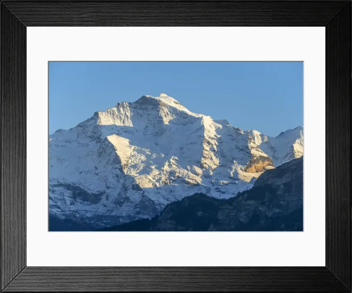 Framed Print : View from Beatenberg on Jungfrau, Berner Oberland, Switzerland Framed Print : View from Beatenberg on Jungfrau, Berner Oberland, Switzerland