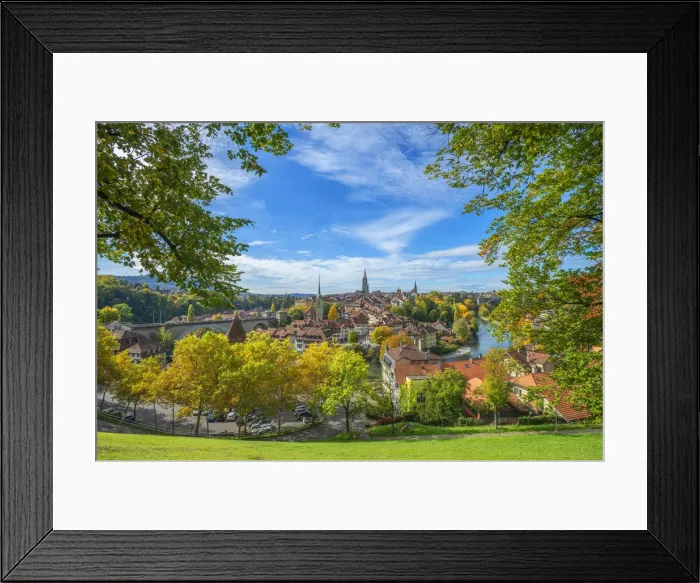 Framed Print : View on Berne with river Aare, Switzerland Framed Print : View on Berne with river Aare, Switzerland