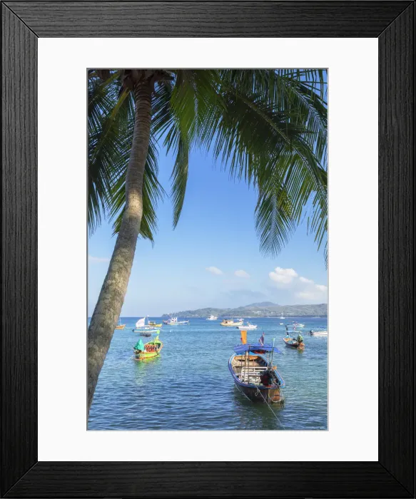 Framed Print : Boats on Bang Tao Beach, Phuket, Thailand Framed Print : Boats on Bang Tao Beach, Phuket, Thailand