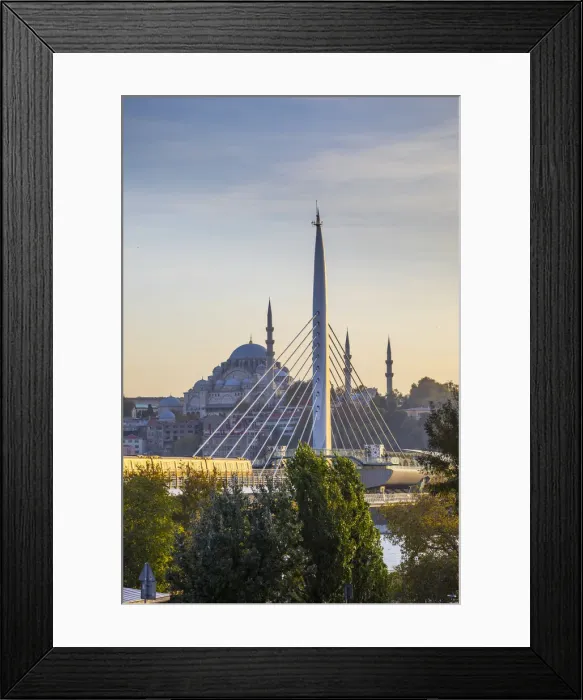 Framed Print : Halic Metro Bridge & Suleymaniye Camii (Mosque), Golden Horn, Istanbul, Turkey Framed Print : Halic Metro Bridge & Suleymaniye Camii (Mosque), Golden Horn, Istanbul, Turkey