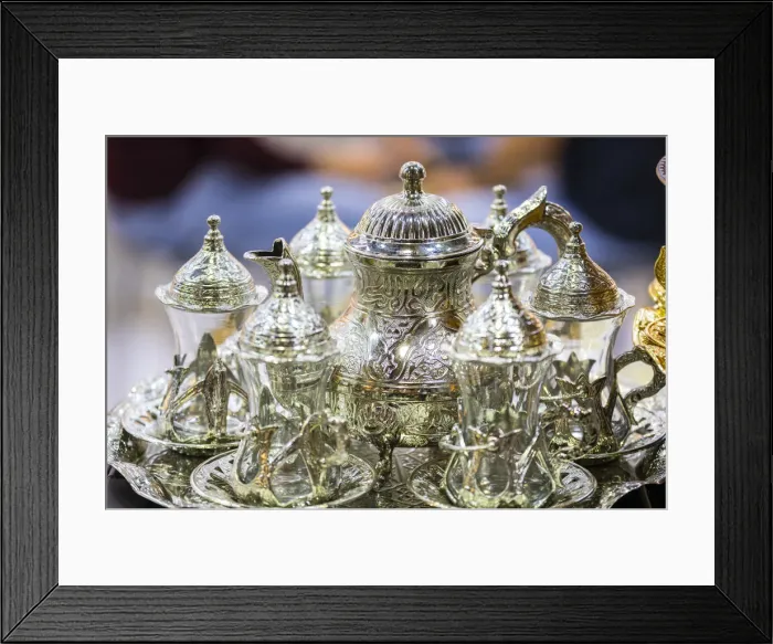 Framed Print : Tea set, Grand Bazaar, Istanbul, Turkey Framed Print : Tea set, Grand Bazaar, Istanbul, Turkey