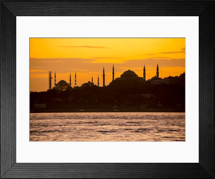 Framed Print : Hagia Sofia & Blue Mosque across the Bosphorus, Istanbul, Turkey Framed Print : Hagia Sofia & Blue Mosque across the Bosphorus, Istanbul, Turkey