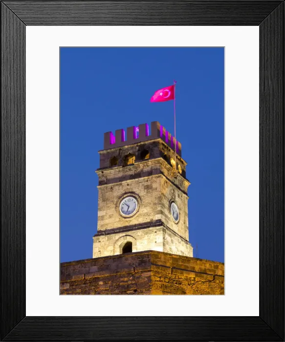 Framed Print : Clock Tower at Dusk, Antalya, Turkey Framed Print : Clock Tower at Dusk, Antalya, Turkey